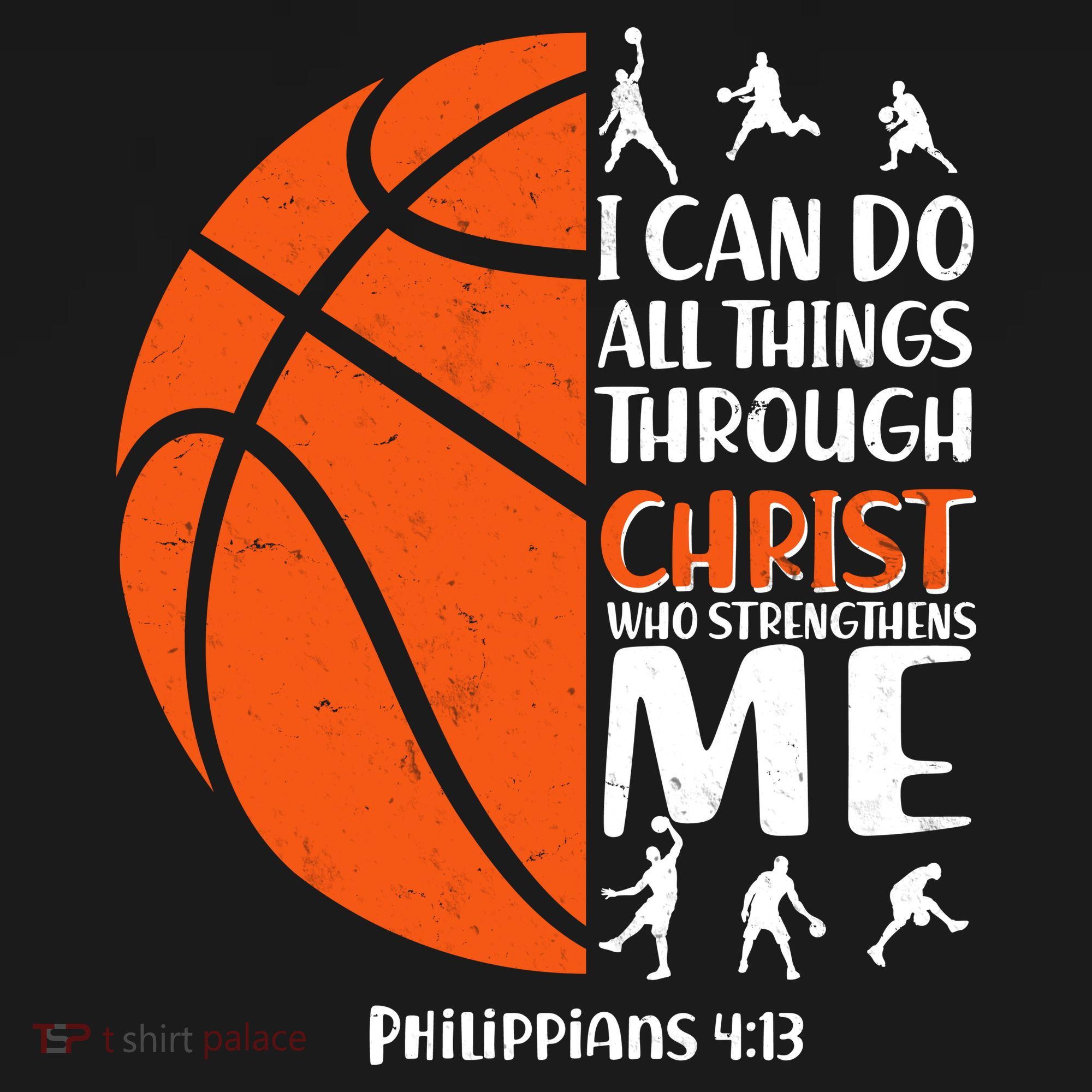 Basketball I Can Do All Things Through Christ Who Strengthens Me Philippian 4:13 Ornament