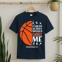 Basketball I Can Do All Things Through Christ Who Strengthens Me Philippian 4:13 T-Shirt thumb 2