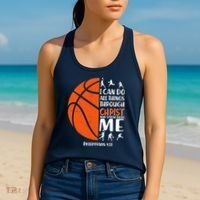 Basketball I Can Do All Things Through Christ Who Strengthens Me Philippian 4:13 Women's Tank Top thumb 2
