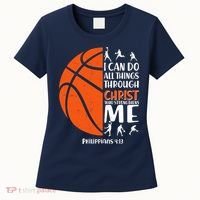 Basketball I Can Do All Things Through Christ Who Strengthens Me Philippian 4:13 Women's T-Shirt thumb 0