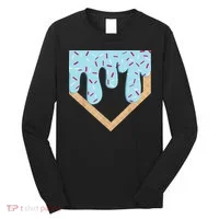 Baseball Ice Cream Dripping Drip Long Sleeve Shirt thumb 0