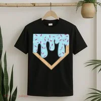 Baseball Ice Cream Dripping Drip T-Shirt thumb 2