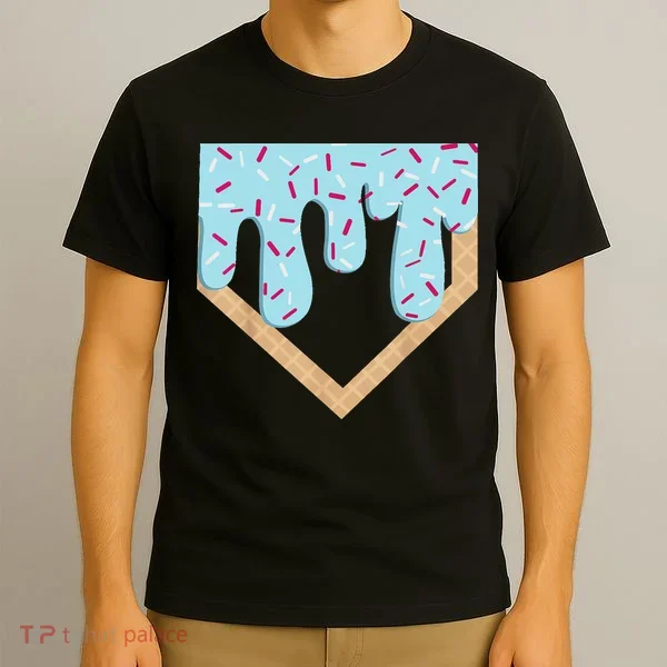 Baseball Ice Cream Dripping Drip T-Shirt