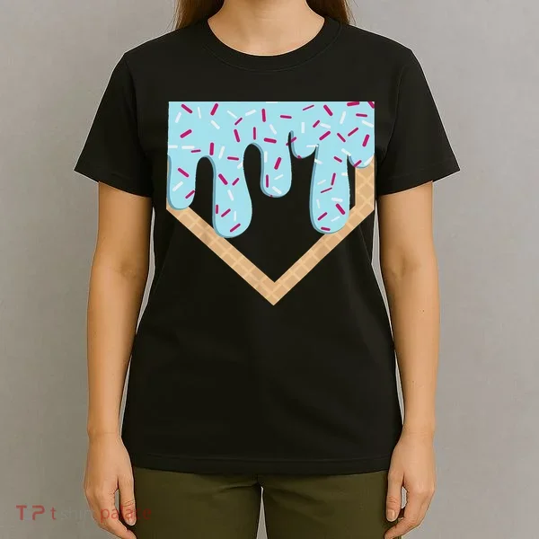 Baseball Ice Cream Dripping Drip T-Shirt