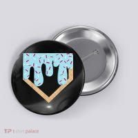 Baseball Ice Cream Dripping Drip Button thumb 0