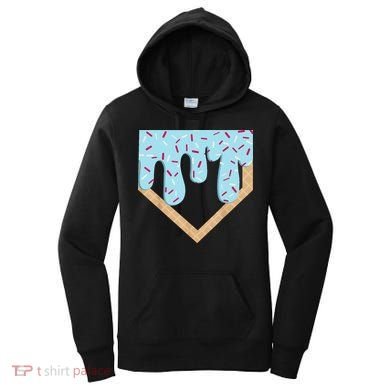 Baseball Ice Cream Dripping Drip Women's Hoodie