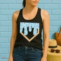 Baseball Ice Cream Dripping Drip Women's Tank Top thumb 2
