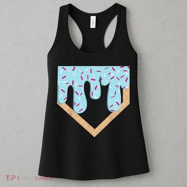 Baseball Ice Cream Dripping Drip Women's Tank Top