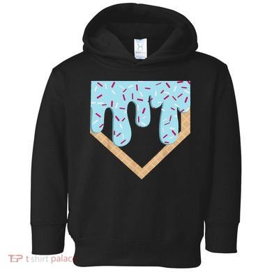 Baseball Ice Cream Dripping Drip Toddler Hoodie