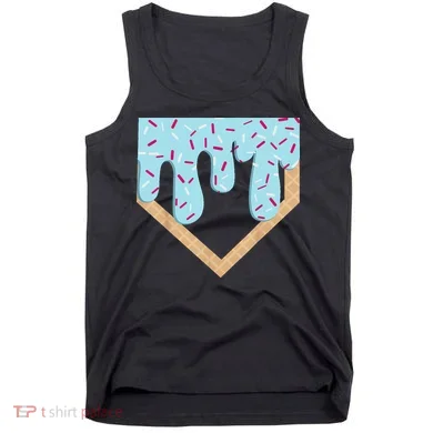 Baseball Ice Cream Dripping Drip Tank Top