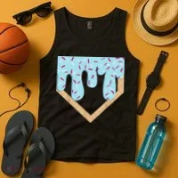 Baseball Ice Cream Dripping Drip Tank Top thumb 4
