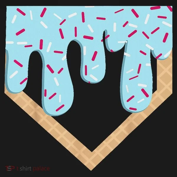 Baseball Ice Cream Dripping Drip Tank Top