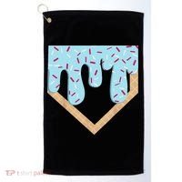 Baseball Ice Cream Dripping Drip Golf Towel thumb 0
