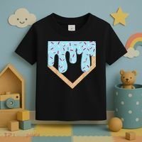 Baseball Ice Cream Dripping Drip Toddler T-Shirt thumb 3