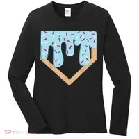 Baseball Ice Cream Dripping Drip Women's Long Sleeve Shirt thumb 0