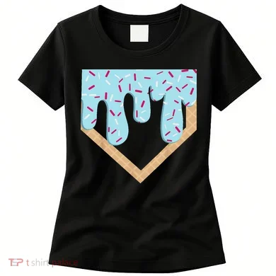 Baseball Ice Cream Dripping Drip Women's T-Shirt