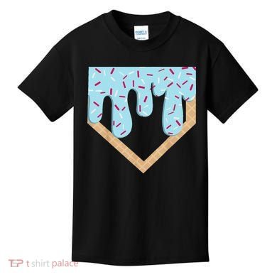 Baseball Ice Cream Dripping Drip Kids T-Shirt