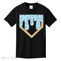 Baseball Ice Cream Dripping Drip Kids T-Shirt thumb 0