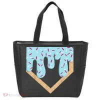 Baseball Ice Cream Dripping Drip Tote Bag thumb 0