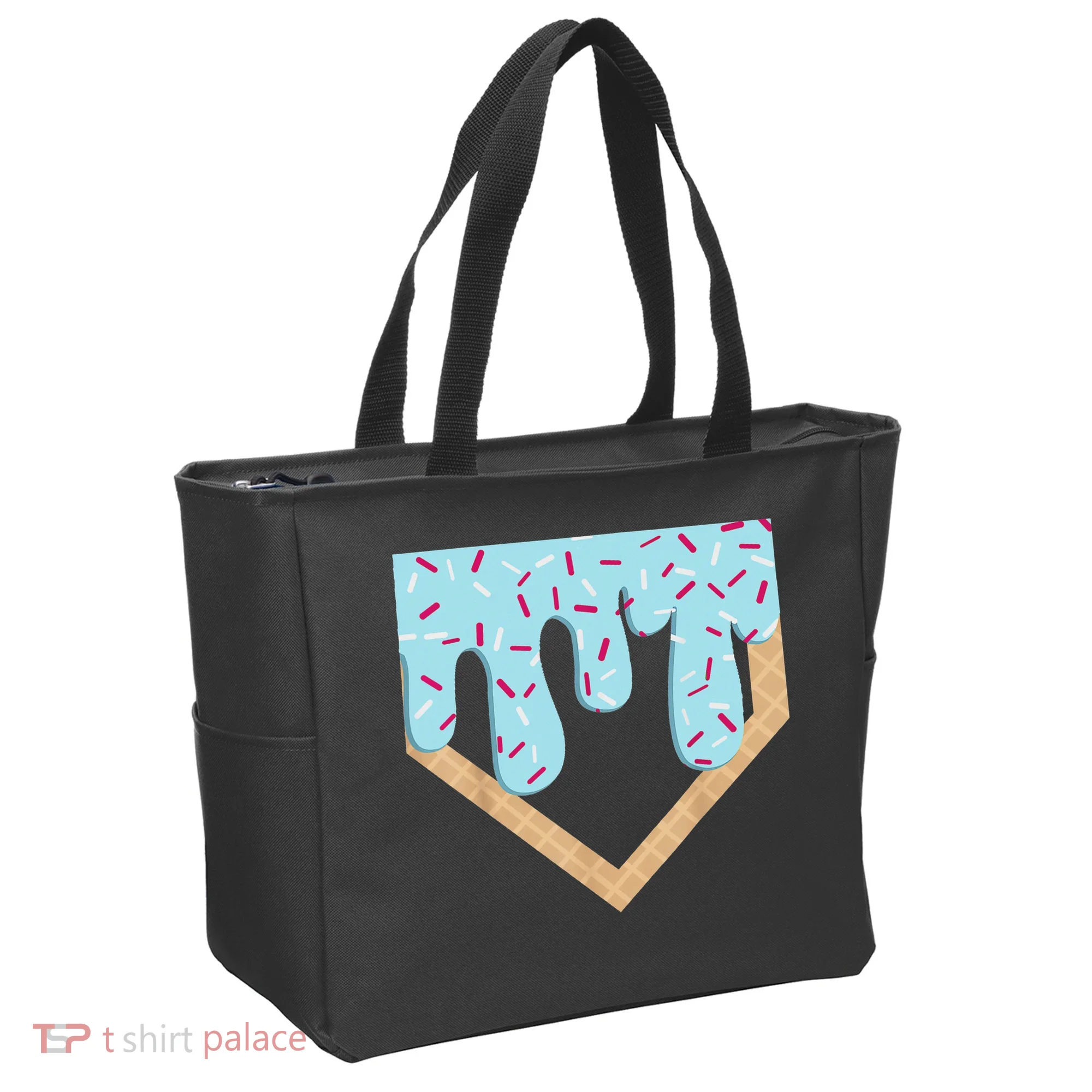 Baseball Ice Cream Dripping Drip Tote Bag