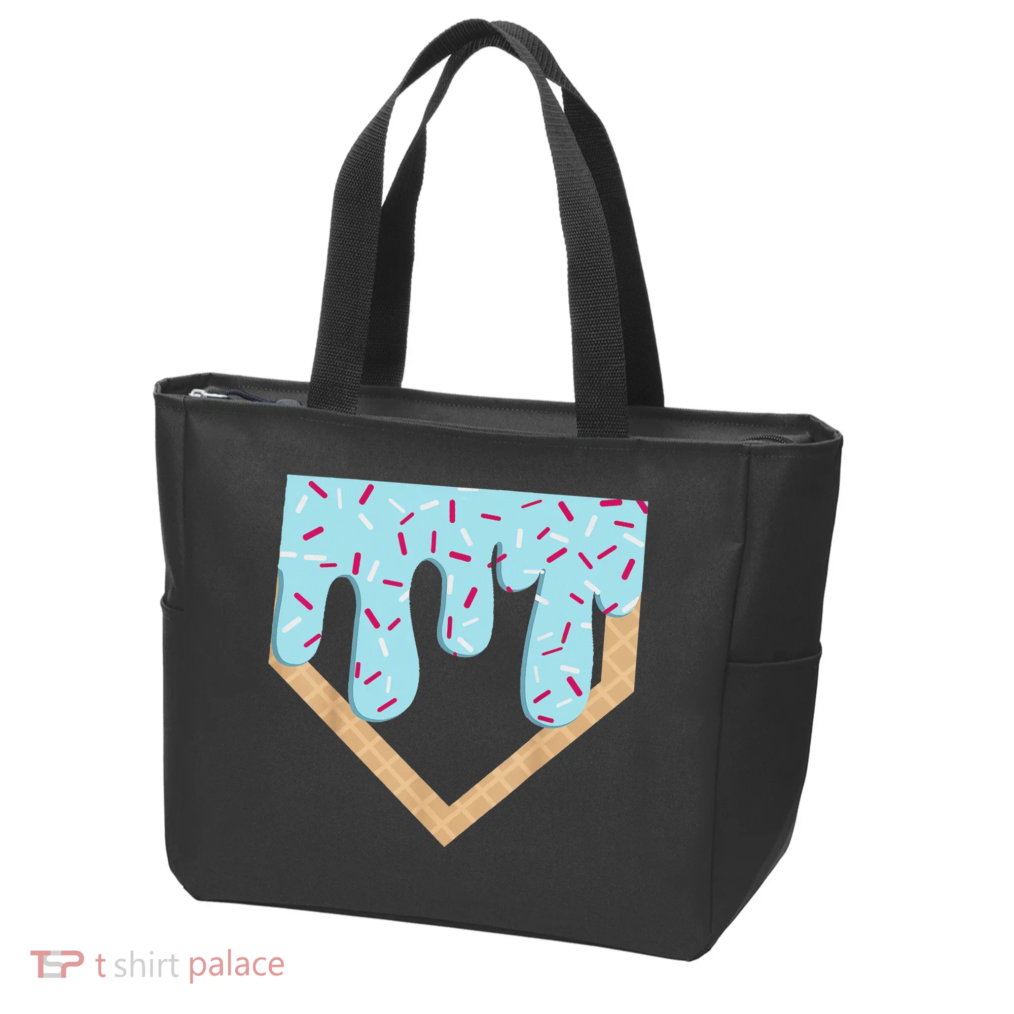 Baseball Ice Cream Dripping Drip Tote Bag