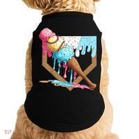 Baseball Ice Cream Dripping Baseball Home Plate Drip Doggie Tank thumb 0