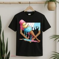 Baseball Ice Cream Dripping Baseball Home Plate Drip T-Shirt thumb 2