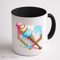 Baseball Ice Cream Dripping Baseball Home Plate Drip Coffee Mug thumb 1