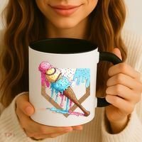 Baseball Ice Cream Dripping Baseball Home Plate Drip Coffee Mug thumb 3