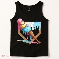Baseball Ice Cream Dripping Baseball Home Plate Drip Tank Top thumb 2