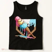 Baseball Ice Cream Dripping Baseball Home Plate Drip Tank Top thumb 2