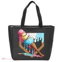 Baseball Ice Cream Dripping Baseball Home Plate Drip Tote Bag thumb 0