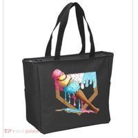 Baseball Ice Cream Dripping Baseball Home Plate Drip Tote Bag thumb 2