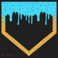Baseball Ice Cream Dripping Baseball Home Plate Drip Women's Sweatshirt thumb 2