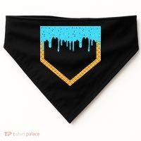 Baseball Ice Cream Dripping Baseball Home Plate Drip USA-Made Doggie Bandana thumb 0