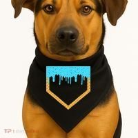 Baseball Ice Cream Dripping Baseball Home Plate Drip USA-Made Doggie Bandana thumb 1