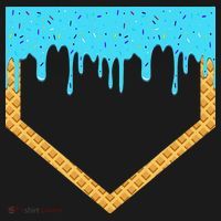 Baseball Ice Cream Dripping Baseball Home Plate Drip Backpack thumb 2