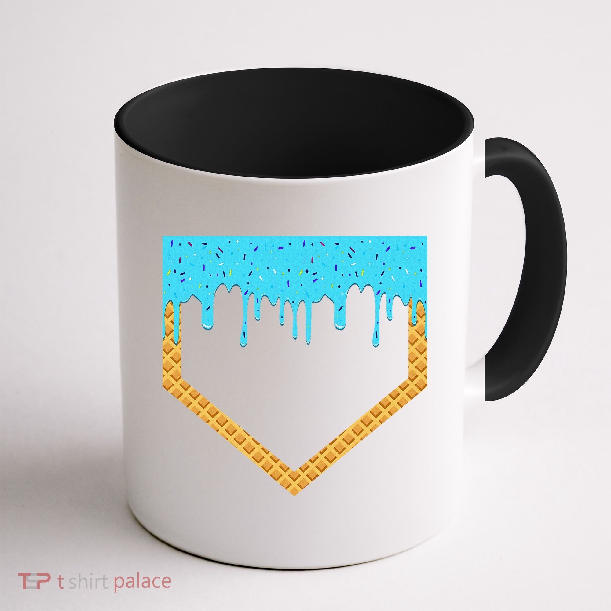 Baseball Ice Cream Dripping Baseball Home Plate Drip Coffee Mug