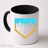 Baseball Ice Cream Dripping Baseball Home Plate Drip Coffee Mug thumb 0