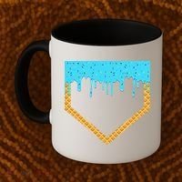 Baseball Ice Cream Dripping Baseball Home Plate Drip Coffee Mug thumb 2