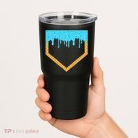 Baseball Ice Cream Dripping Baseball Home Plate Drip Tumbler thumb 2