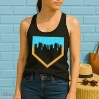 Baseball Ice Cream Dripping Baseball Home Plate Drip Women's Tank Top thumb 2