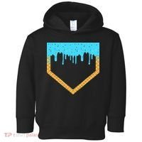 Baseball Ice Cream Dripping Baseball Home Plate Drip Toddler Hoodie thumb 0