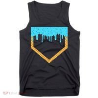Baseball Ice Cream Dripping Baseball Home Plate Drip Tank Top thumb 0