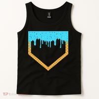 Baseball Ice Cream Dripping Baseball Home Plate Drip Tank Top thumb 2