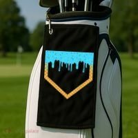 Baseball Ice Cream Dripping Baseball Home Plate Drip Golf Towel thumb 2
