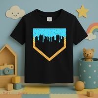 Baseball Ice Cream Dripping Baseball Home Plate Drip Toddler T-Shirt thumb 3