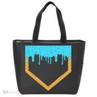 Baseball Ice Cream Dripping Baseball Home Plate Drip Tote Bag thumb 0