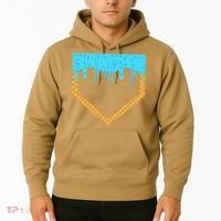 Baseball Ice Cream Dripping Baseball Home Plate Drip Hoodie thumb 2