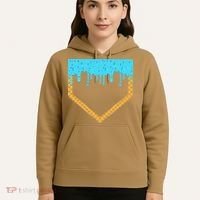 Baseball Ice Cream Dripping Baseball Home Plate Drip Hoodie thumb 5
